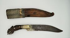 Piha Kaetta Dagger Knife Horn Brass Silver Sheath Wood  Antique Sri Lanka Ceylon picture