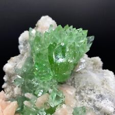 Apophyllite green with Stilbite Natural Mineral Specimen # DK198 picture