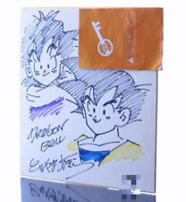 Dragon Ball Akira Toriyama Autographed Colored Paper Son Goku supre rare japan picture