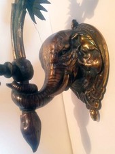 antique sconces wall mount bronze Pair with fabulous elephant head designs picture