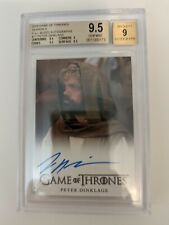 Game Of Thrones Peter Dinklage MINT BGS 9.5 VL Autograph Card 2016 Full Bleed picture