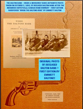 RARE DALTON GANG AFTERMATH ORIGINAL AUTHENTIC PHOTO 1892 + FIRST EDITION, EMMETT picture