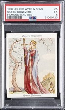 1937 JOHN PLAYER & SONS FAMOUS BEAUTIES #5 QUEEN GUINEVERE PSA 5 picture