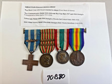 WW1 Italian 4-Medal Bar Ribbon Clasp Italo-Austrian Unification Award 70B80 picture