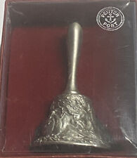 Vtg Pewter Port Pewter Halloween Bell Pumpkins Ghosts Trick Or Treat 2.5” In Box picture