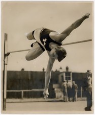 S B Brinkley Yale High Jump Sport Athletic Track Field Cambridge Press Photo '39 picture