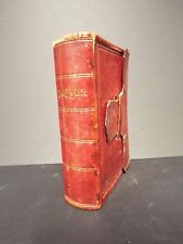1871 Full Red Leather Bible with Fore-Edge Painting - Jesus Teaching Disciples picture
