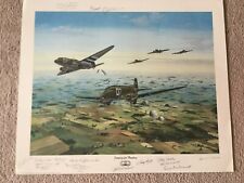 D-DAYJUNE 6,1944 -13 D-DAY AIRBORNE PARATROOPER VETERANS RARE MULTI SIGNED PRINT picture