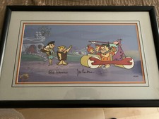 Flintstones Cel Courtesy Of Fred's Two Feet Signed Hanna Barbera Rare Cell picture