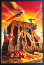 Superman Flash Glen Orbik SIGNED Comic Cover Painting Legends DC 1999 Crisis picture
