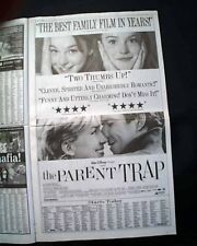 Best THE PARENT TRAP Film Movie Opening Day AD Review 1998 Los Angeles Newspaper picture