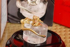 MONTEGRAPPA 1995 DRAGON SOLID 18K GOLD LIMITED EDITION INKWELL, RARE 0X/50 picture