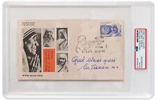 Mother Teresa Signed 1st Day Cover PSA/DNA Encapsulated picture