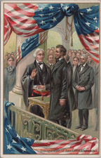 Raphael Tuck Lincoln's Birthday No 155 Inauguration of Abraham Lincoln Patriotic picture