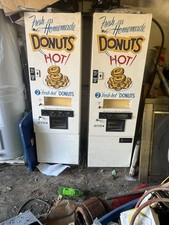 Rare Vintage Hot Donut Vending Machines Working Pair Original Keys picture