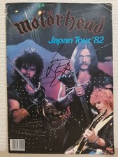 Ultra Rare Motorhead Lemmy Signed First Japan Tour Concert Pamphlet 1982 2601TK picture