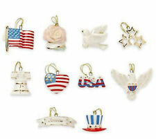 Lenox Independence Miniature Tree Ornaments Set Of 10 USA  Fourth OF July NEW picture
