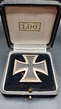 LDO L/54 Iron Cross 1. Class in case 1914 Ek1 screw Schauerte & Höhfeld picture