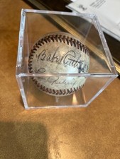 (LOWERED TO BID)Babe Ruth - Lou Gehrig 1933 Yankees signed baseball COA picture