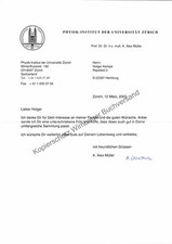 Original Autograph Karl Alexander Müller (1927-2023) Nobel Prize Physics 1987 /// picture