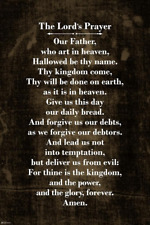Laminated the Lords Prayer Our Father Shroud of Turin Bible Quote Spiritual Deco picture