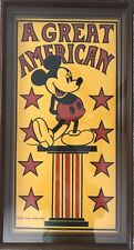 MICKEY MOUSE DISNEY FELT ELECTION DAY DISPLAY PIECE 1970'S TRENCH MFG VINTAGE picture