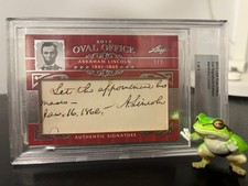 2012 Leaf Oval Office Abraham Lincoln Cut Signature Edition auto 1/1 1861-1865 picture