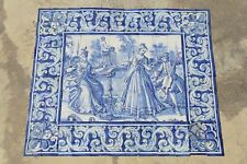 18th Century Antique Portuguese Tile Mural Panel depicting a Musical Scene picture