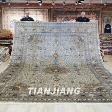 12x18ft Oversized High Density Hand Knotted Silk Carpet Bedroom Area Rug ML002H picture