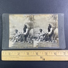 Crazy Horse ? Oglala Lakota Native Indian Stereoview W.R. Cross c1877 Y4677 picture