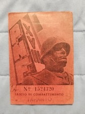 Fascist Italy Party BENITO MUSSOLINI 1930s Member Card TARANTO PNF XVIII FASCIO picture