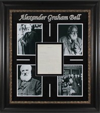 Alexander Graham Bell Authentic Signed & Framed 1915 Typed Letter BAS #A04949 picture