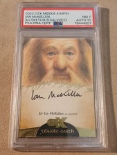2022 CZX Middle Earth Ian Mckellen Autograph Sketch 1 Of 1 PSA 10 picture