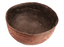Prehistoric Salado White on Red Smudge Pot Bowl Size 5.25