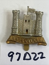 British Army 6th Inniskilling Dragoons Reg Bimetal Cap Badge Slide Clip 97D22 picture