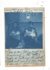 RPPC MEXICO ? REAL PHOTO CYANOTYPE POLYGAMOUS MARRIAGE OUR HUSBAND THEY SHARE picture