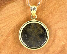 Mars Meteorite Necklace - Genuine Martian Meteorite Jewelry - 14Kt Gold - TOP  picture