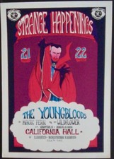 YOUNGBLOODS DR. STRANGE HAPPENINGS vintage concert handbill GREG IRONS 1967 MINT picture