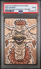 2024-2025 TOPPS STAR WARS SKETCH CARDS SALACIOUS B. CRUMB ROB DEMERS PSA 9 picture