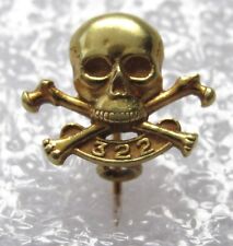 TIFFANY & CO Vintage 18K Gold Skull & Bones Yale Secret Society Fraternity Pin picture