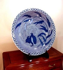 Arita-yaki art piece sometsuke (blue and white porcelain) decorate From Japan picture