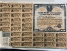 1918 $100 2nd Liberty Loan Second Converted 4 1/4% Gold Bond of 1927-1942 stock picture