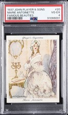 1937 JOHN PLAYER & SONS FAMOUS BEAUTIES #20 MARIE ANTOINETTE PSA 4 picture
