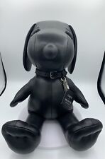 Coach X Black Leather Snoopy Doll Peanuts Medium Limited Ed RARE BLACK FRIDAY picture