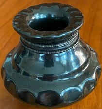 BLACK WARE WATER JAR WITH SCALLOPED LID (2016) by Russell Sanchez picture