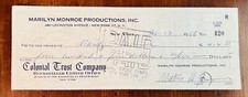 Marilyn Monroe Milton Greene 1956 Issued Check & Checkbook Page with Check Info picture