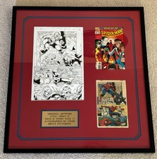 Spider Man Original Signed Comic Art Drawings Framed, Only 1 Exists  Worldwide picture