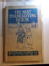 1918 The Best Thanksgiving Book Beckley Cardy Co Chicago Sindelar 1st Edition  picture