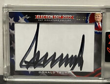 Leaf Encased 2022 ELECTION DAY Cut Signature DONALD TRUMP ON CARD AUTO # 22 /23 picture
