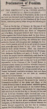 New York Journal of Commerce Prints and Criticizes the Emancipation Proclamation picture